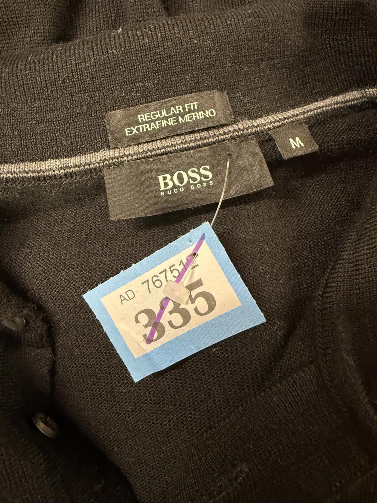 Hugo Boss Boss Black Regular Fit Extra Fine Merino Wool Polo Sweater M Size US M / EU 48-50 / 2 - 2 Thumbnail
