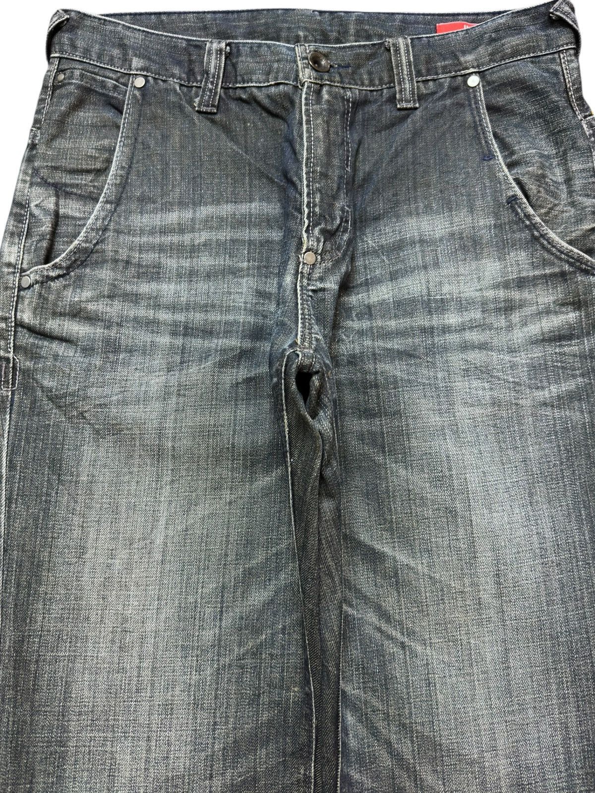 Purple Brand Vintage UJ Jeans Faded Whiskers Honeycomb Grunge Denim Size US 33 - 2 Thumbnail
