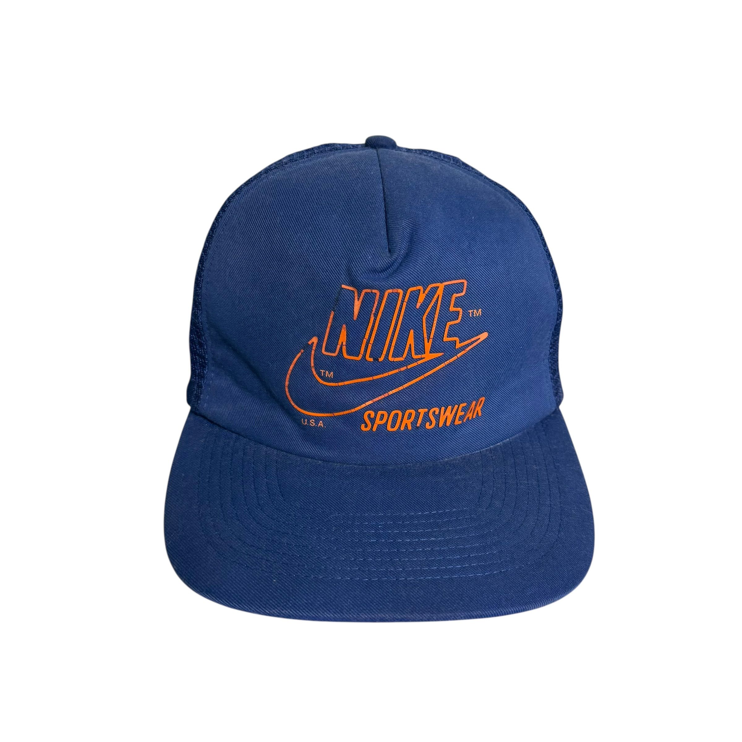 Nike 🔥RARE🔥Vintage Nike Swoosh Trucker Hat Cap Size ONE SIZE - 1 Thumbnail