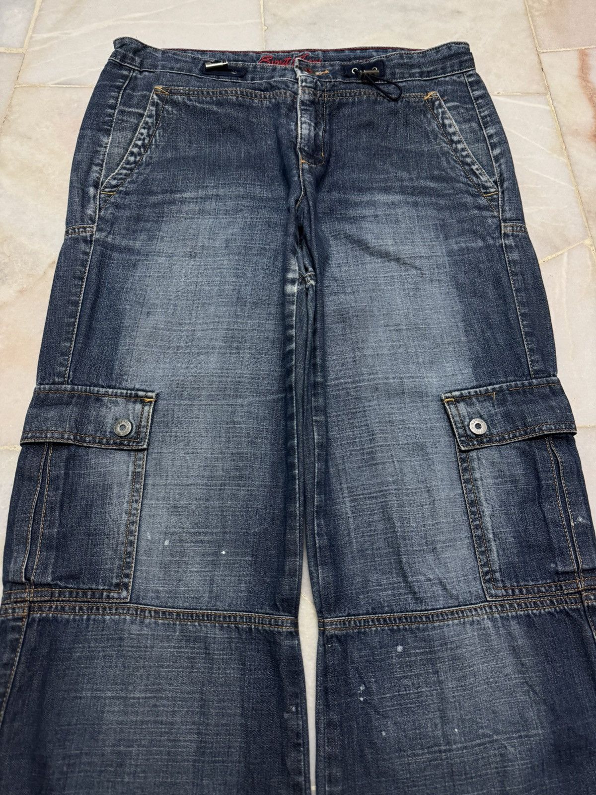 Esprit 💥BAGGY FLARE💥VINTAGE ESPRIT MUDWASH CARGO JEANS SICK DISTRES Size US 31 - 5 Thumbnail