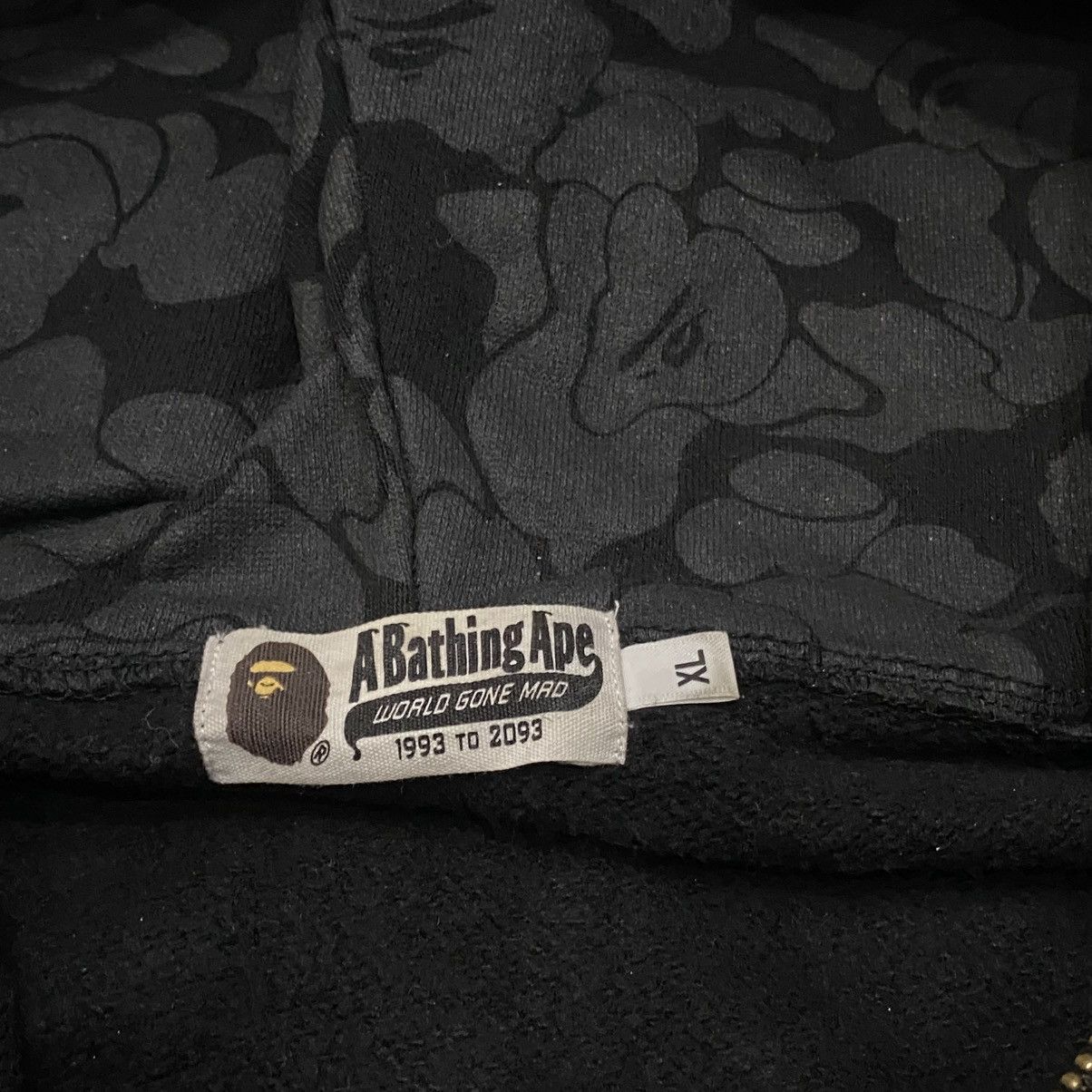 Bape Bape Shark Gold Black Solid Camo Hoodie Size US XL / EU 56 / 4 - 2 Thumbnail