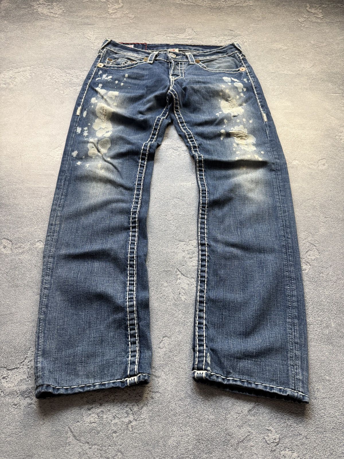 True Religion Crazy True Religion Jeans Big Logo StreetWear Size US 33 - 2 Thumbnail