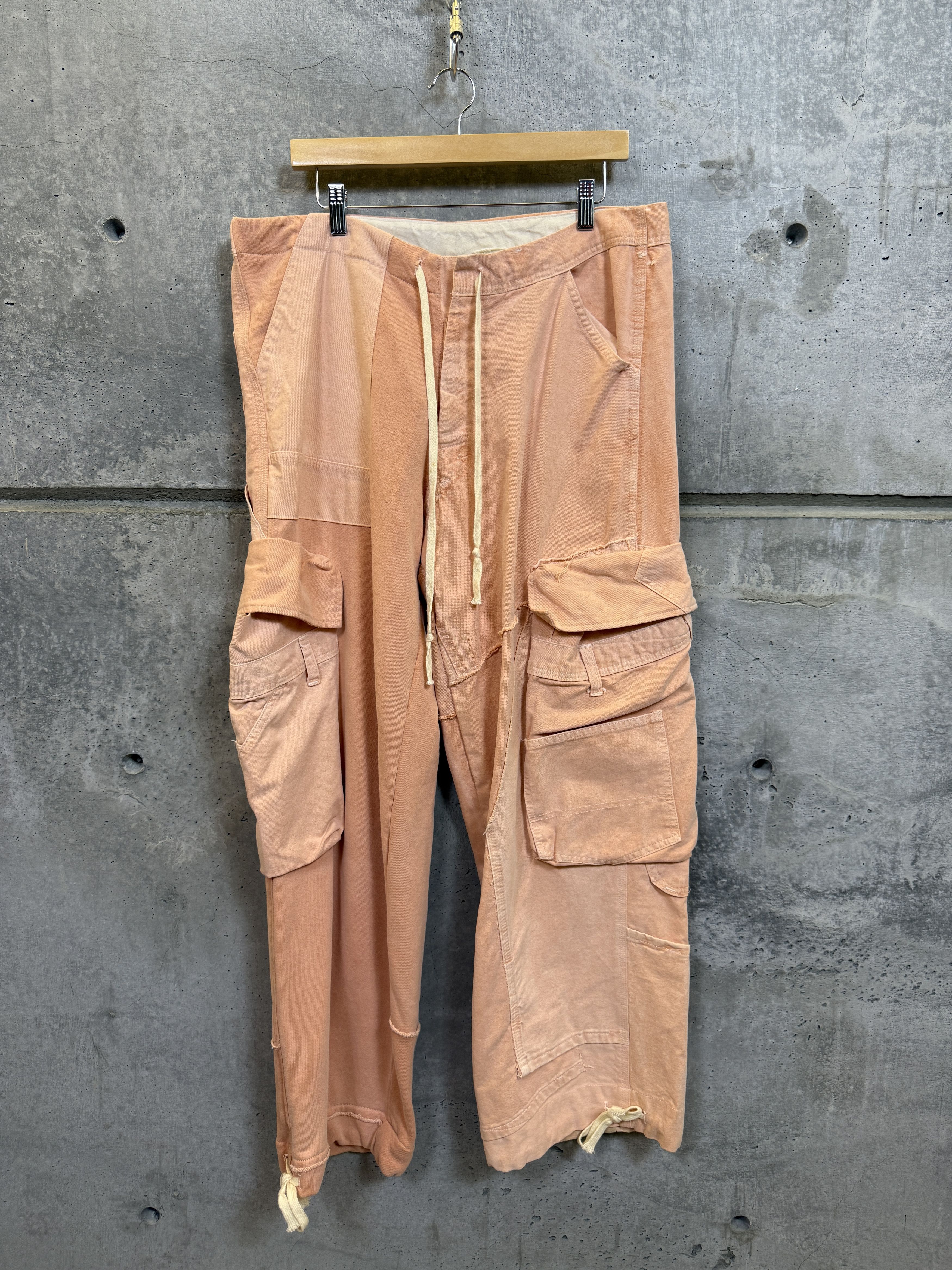 NWT Greg Lauren Coral Wide Leg Lounge Pants