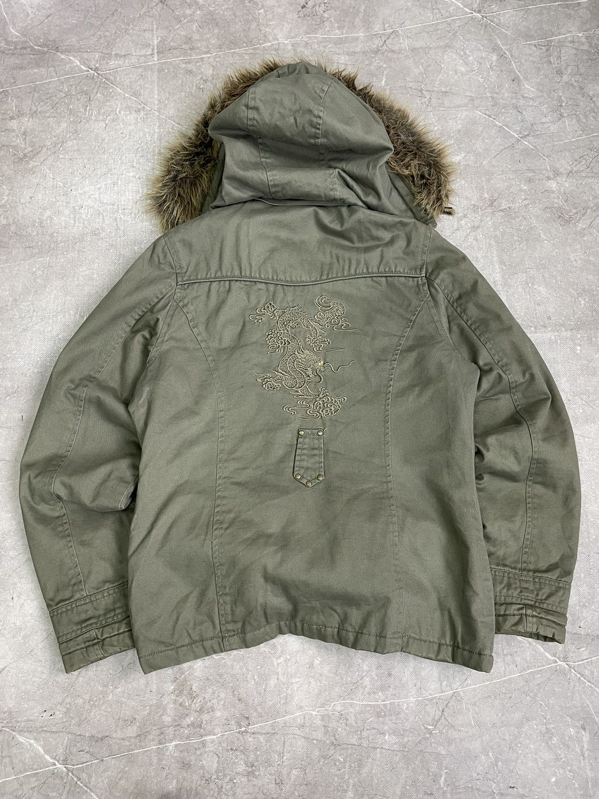 Le Grande Bleu (L.G.B.) Green if six was nine Jacket military fur hood archive y2k Size US M / EU 48-50 / 2 - 8 Thumbnail