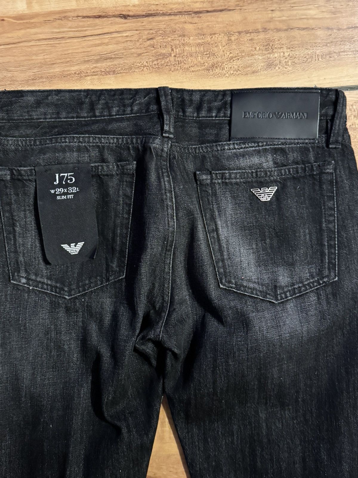 Armani × Emporio Armani Emporio Armani j75 Distressed Jeans 29x32 Size US 29 - 5 Thumbnail