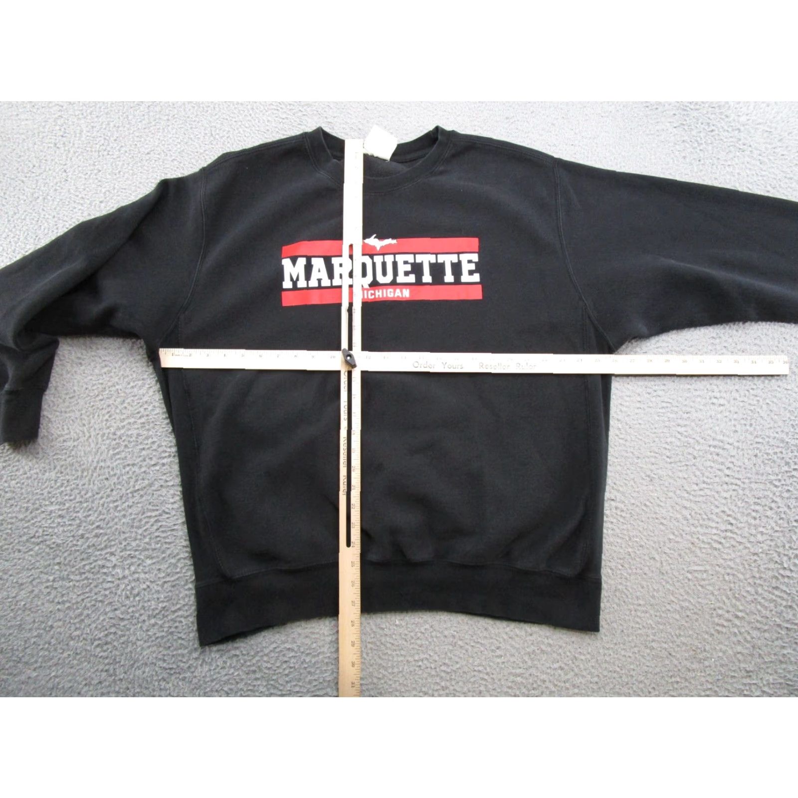 Vintage VTG MV Sport Sweatshirt Mens XL Black Pro Wave Heavy Pullover Long Sleeve All Seasons Hooded Sports Christmas 90s Mens Size US XL / EU 56 / 4 - 5 Thumbnail