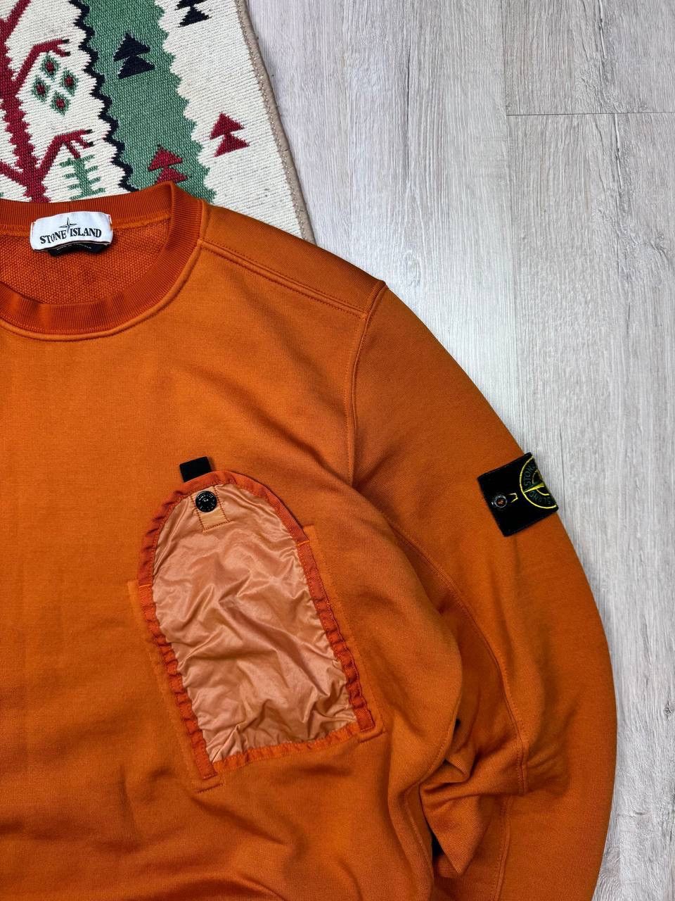 Japanese Brand × Stone Island × Vintage Vintage Stone Island Nylon Pocket Orange RARE Sweatshirt Size US L / EU 52-54 / 3 - 4 Thumbnail