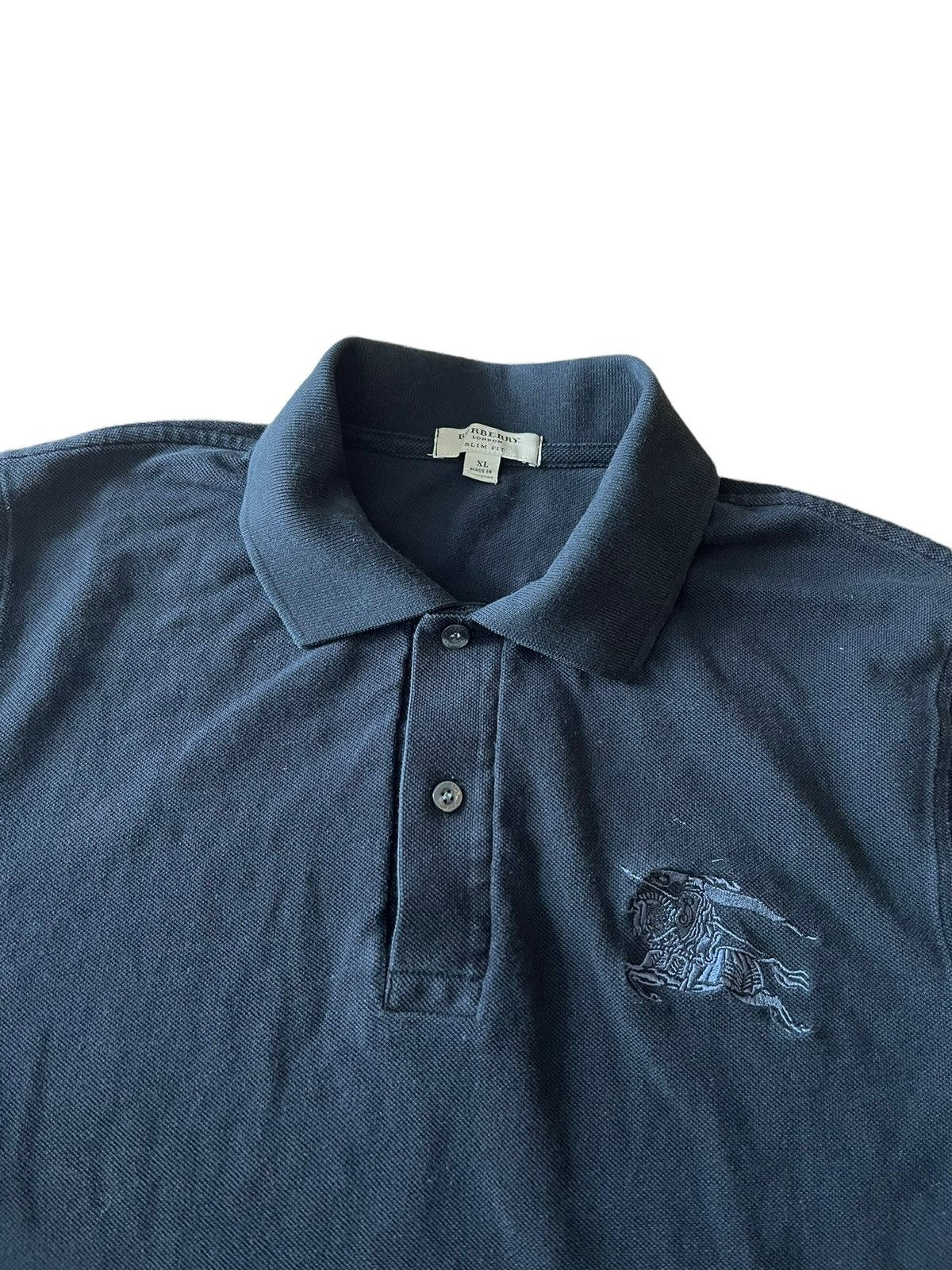 Burberry × Designer × Vintage Burberry London Slim Fit Polo Shirt Black Men’s XL Size US XL / EU 56 / 4 - 1 Thumbnail