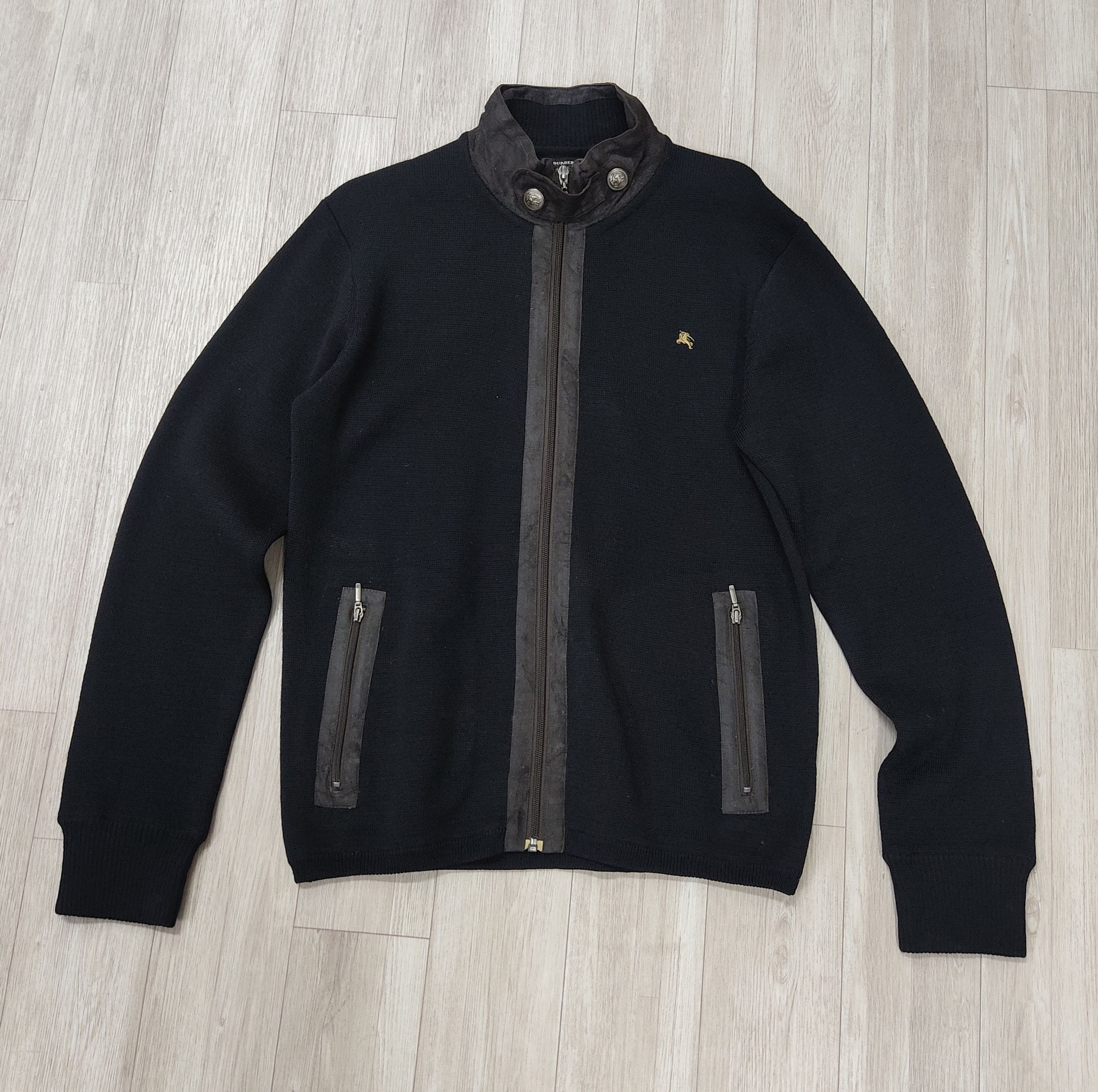 Black Label Burberry Black Label Wool Knitted Zipper Jacket Size US M / EU 48-50 / 2 - 6 Thumbnail