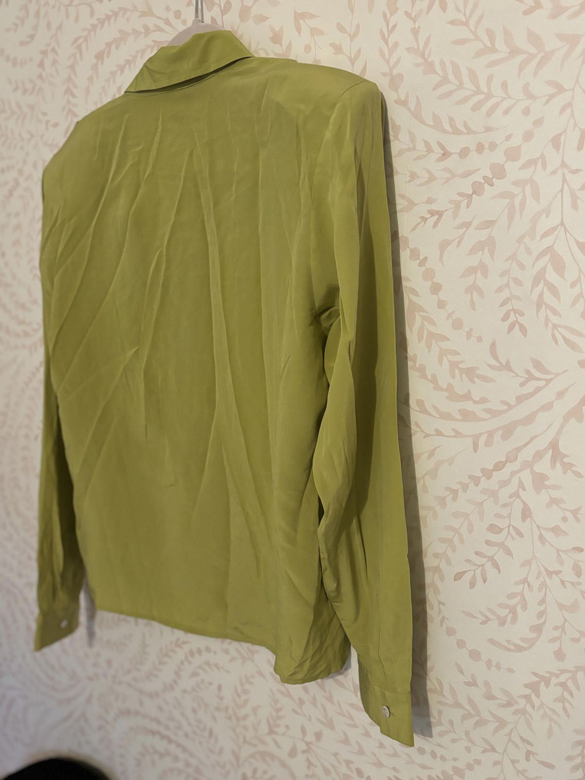 Other 80's Vintage Riva Silk Women's Long Sleeve Blouse in Green L Size L / US 10 / IT 46 - 6 Thumbnail