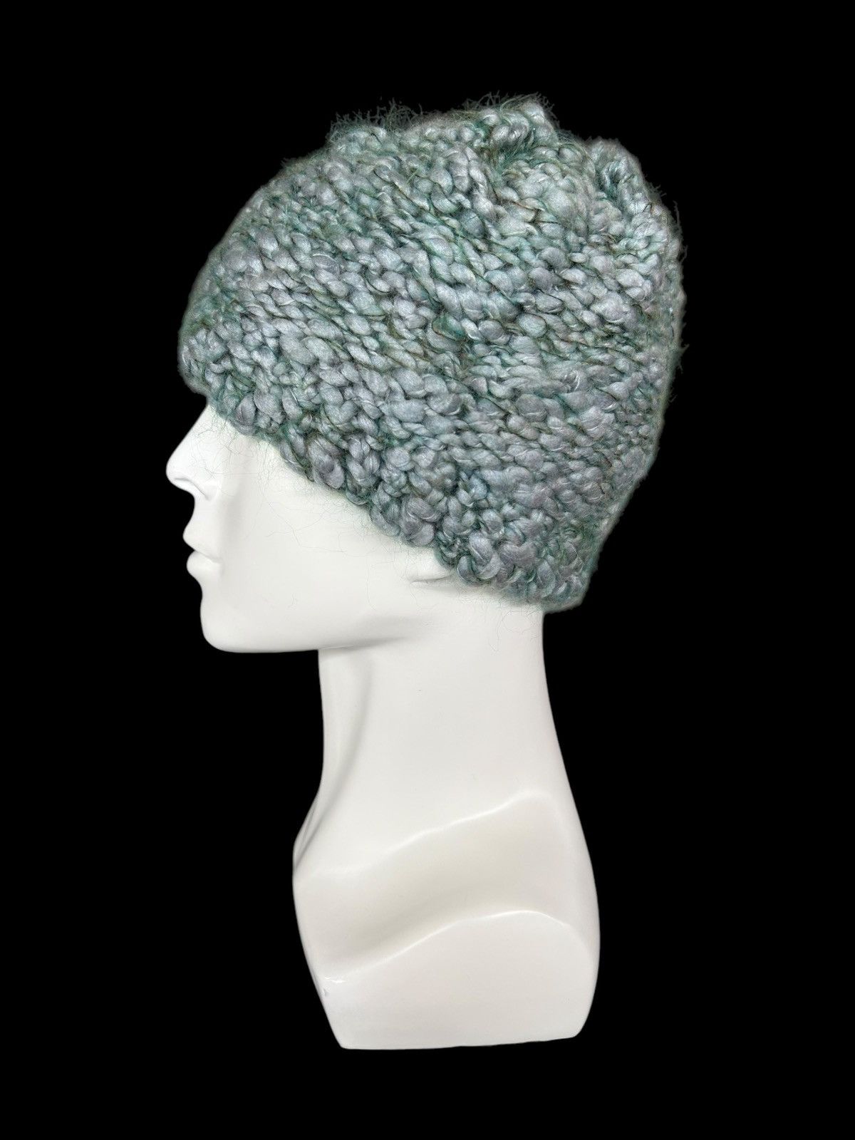 Japanese Brand × Kapital × Vintage Crochet Knitted Handmade hairy Beanie Hats Rare Design☠️☠️ Size ONE SIZE - 1 Thumbnail