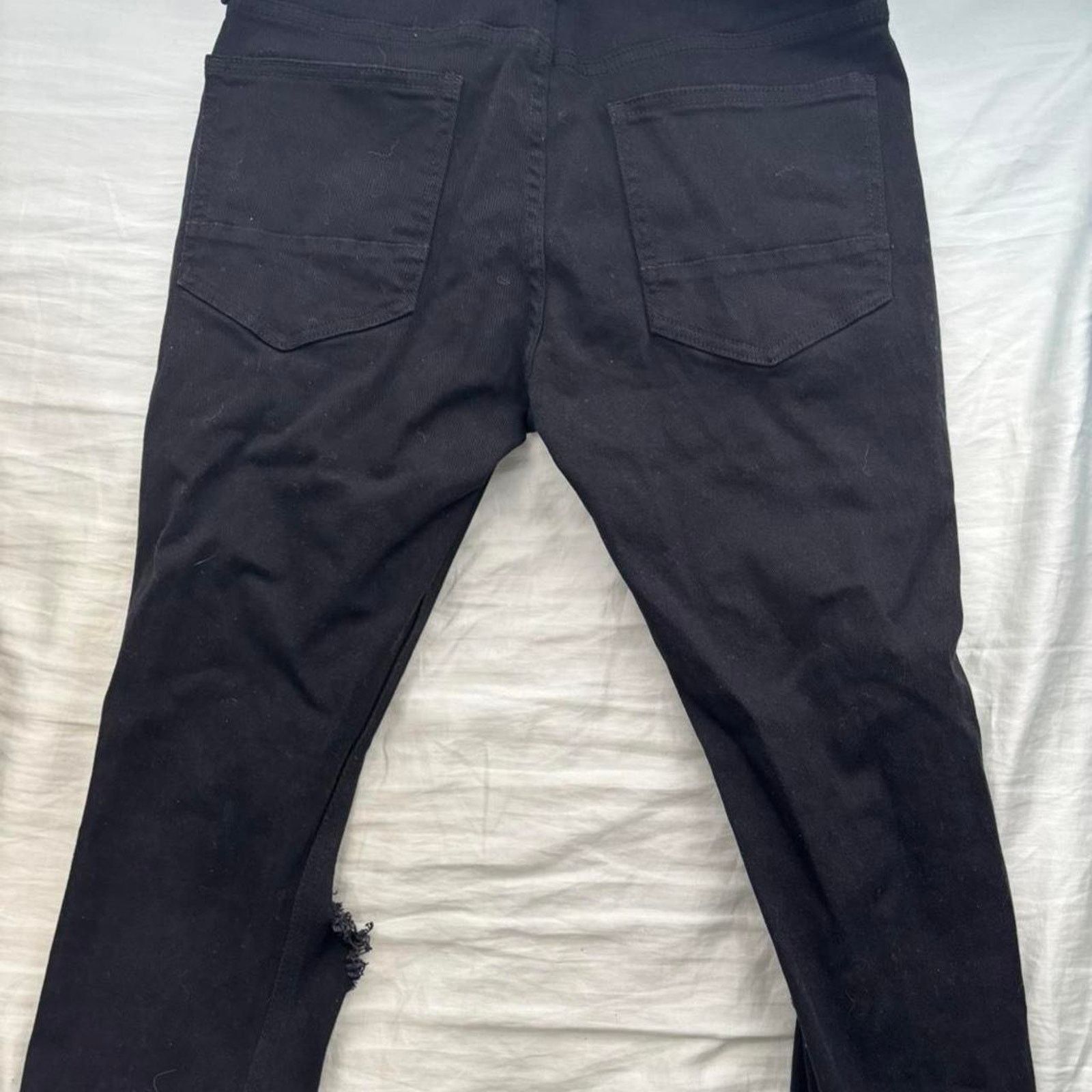 Fashion Nova Black ripped skinny jeans indie Size US 30 / EU 46 - 2 Thumbnail