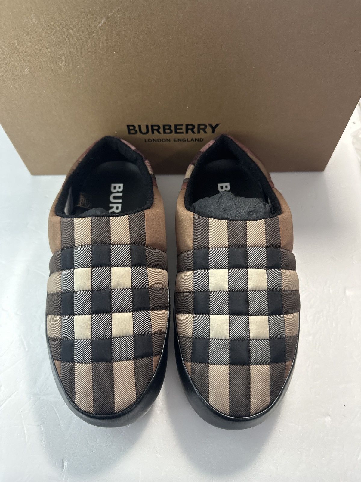 Burberry BURBERRY SLIPPERS AND CLOGS MEN FABRIC BROWN BIRCH Size US 8.5 / EU 41-42 - 9 Thumbnail