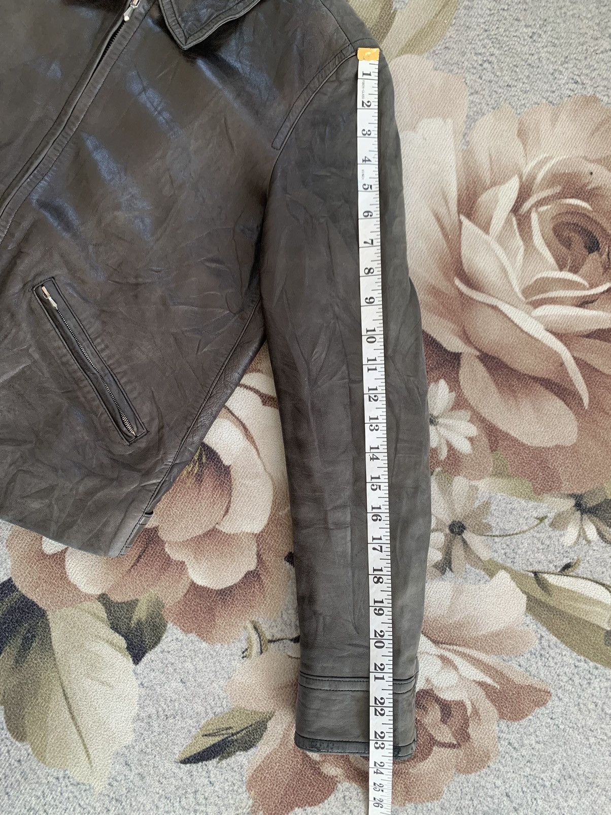 agnes b. Sun Faded Agnes B Special Leather Jacket Riri Zipper Size S / US 4 / IT 40 - 15 Thumbnail