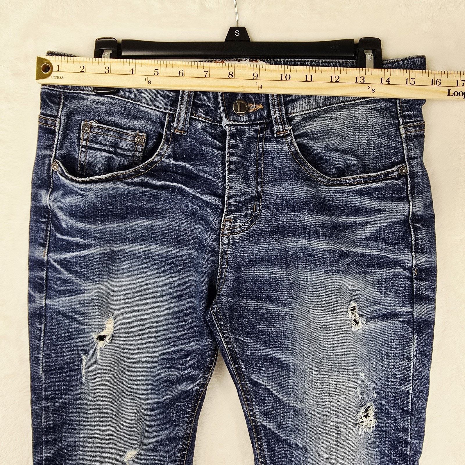 Other DPSR Distressed Skinny Straight Jeans Denim Size Small 31x32 Size US 31 - 11 Thumbnail