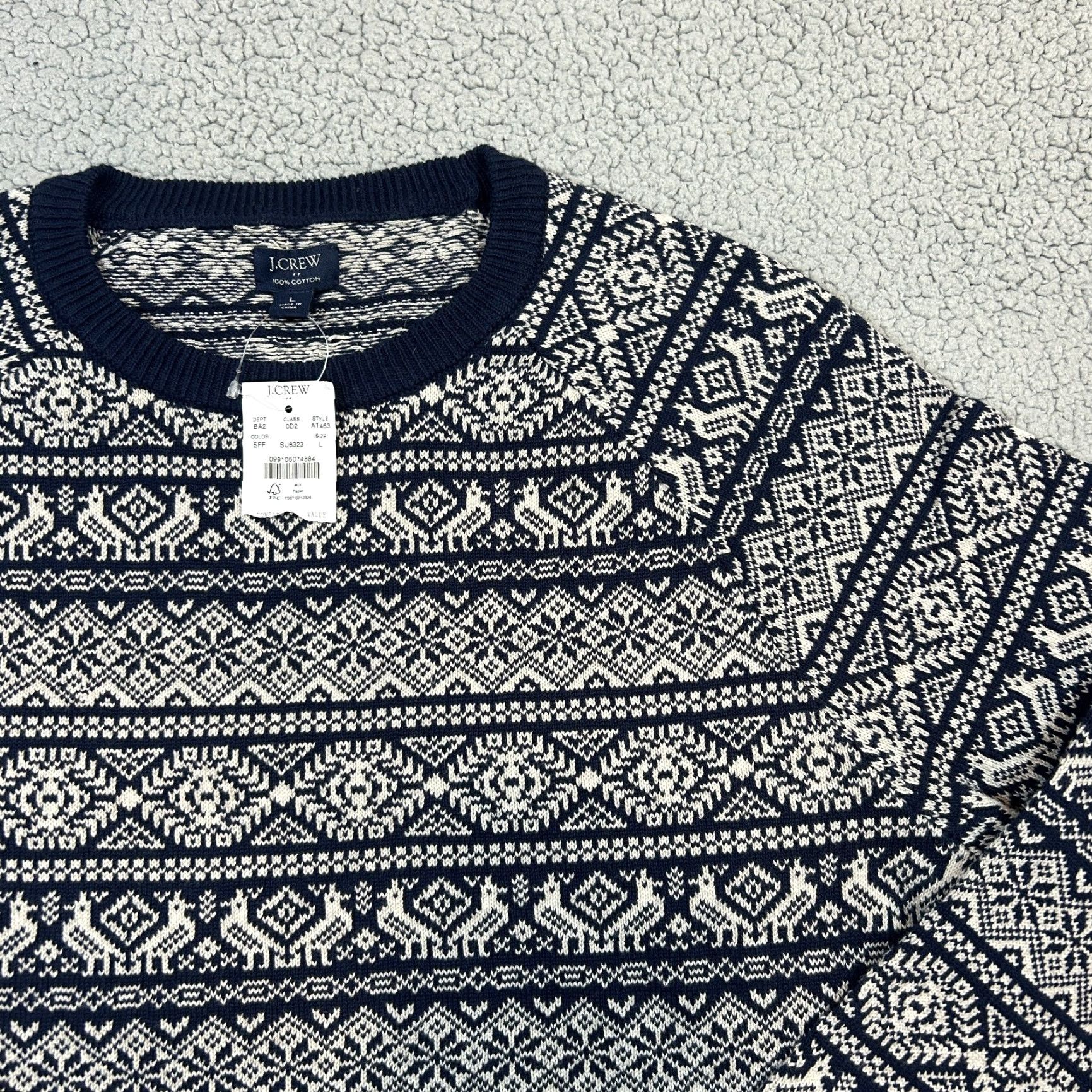 J.Crew J.CREW Crewneck Sweater 100% Cotton Navy L Long Sleeve Knit Pullover Casual Men Shirt Question? Size US L / EU 52-54 / 3 - 2 Thumbnail