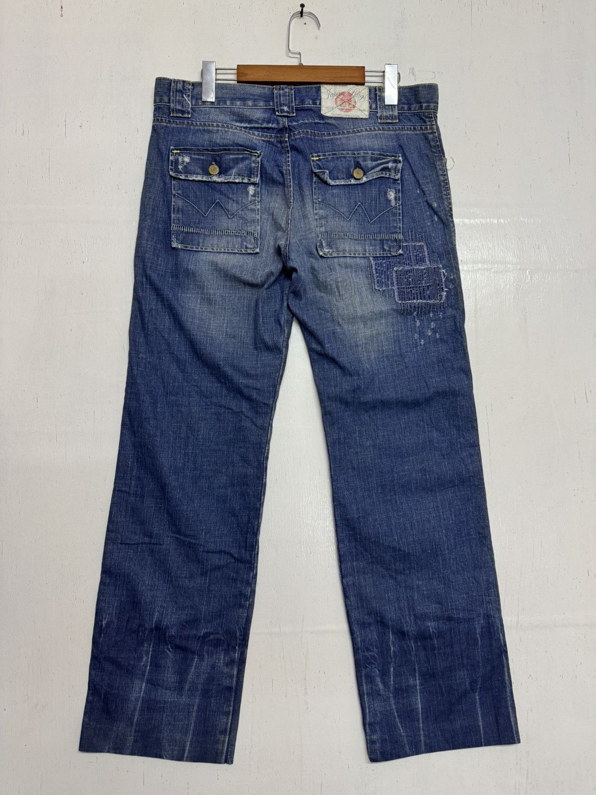 Japan Rags × Japanese Brand × Vintage Japan Rags patchwork sunfaded denim Size US 36 / EU 52 - 9 Thumbnail