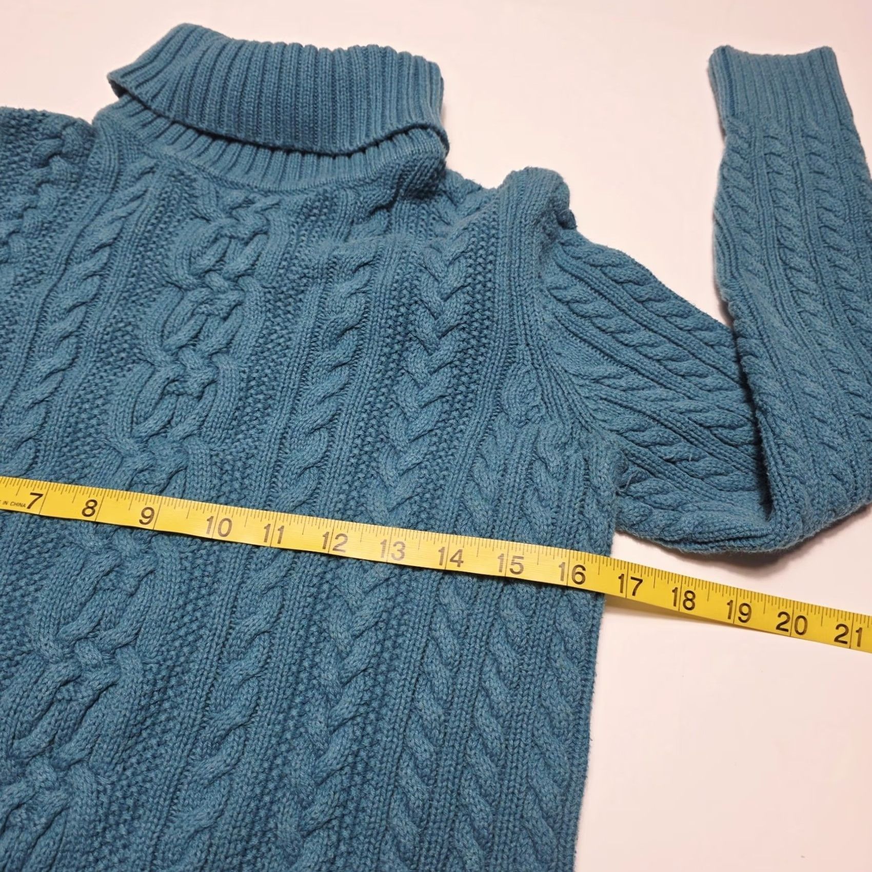 Croft & Barrow VINTAGE Croft & Barrow Sweater Women's Aqua Blue Knit Long Sleeve Pullover Medium 90s Size M / US 6-8 / IT 42-44 - 5 Thumbnail