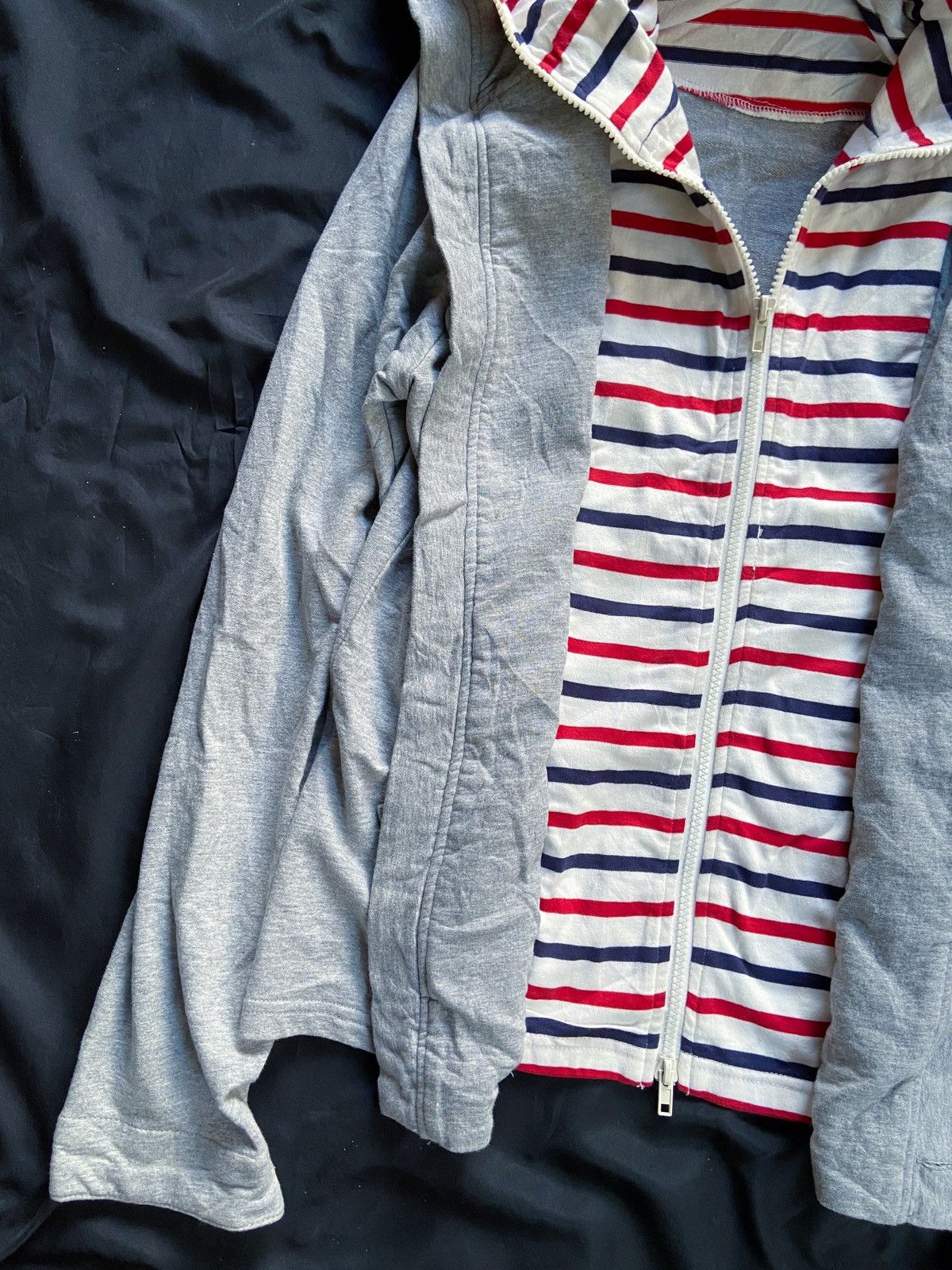 Isamu Katayama Backlash APACHE VINTAGE DOUBLE LAYER STRIPED CASUAL ZIP HOODIE Size US S / EU 44-46 / 1 - 3 Thumbnail