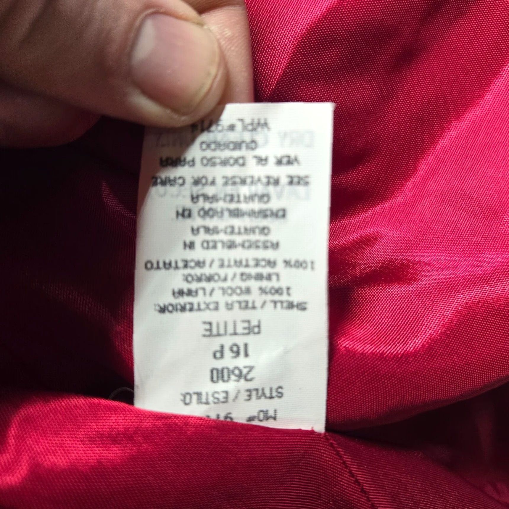 Vintage Sag Harbor Blazer Solid Red 100% Wool Adult Women Size 16 Size XXL / US 16-18 / IT 52-54 - 5 Thumbnail