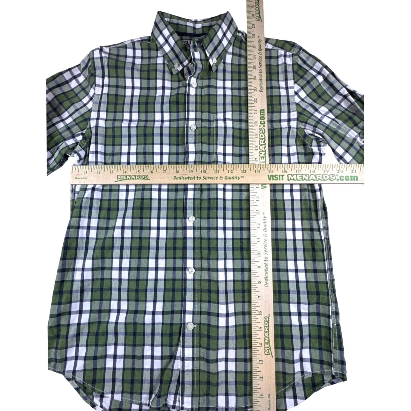 Old Navy Old Navy Mens Plaid Button Down Shirt Green White Blue Size Medium Size US M / EU 48-50 / 2 - 5 Thumbnail