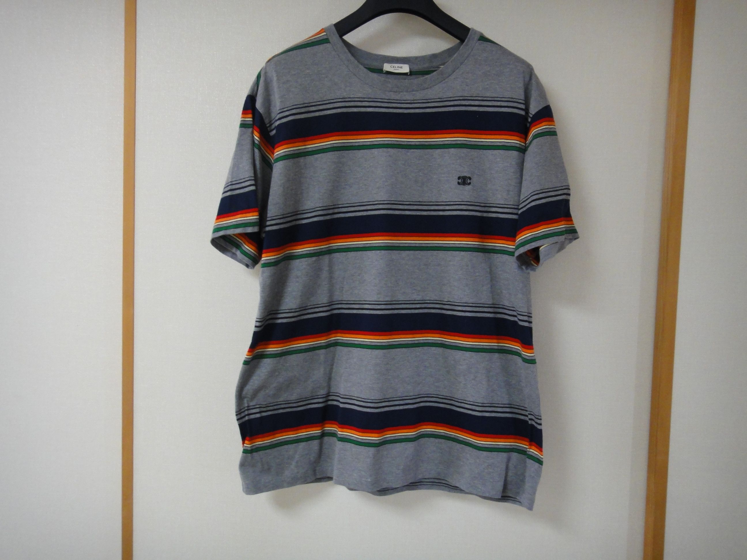 Celine CELINE Striped T-shirt with receipt Size US L / EU 52-54 / 3 - 1 Thumbnail
