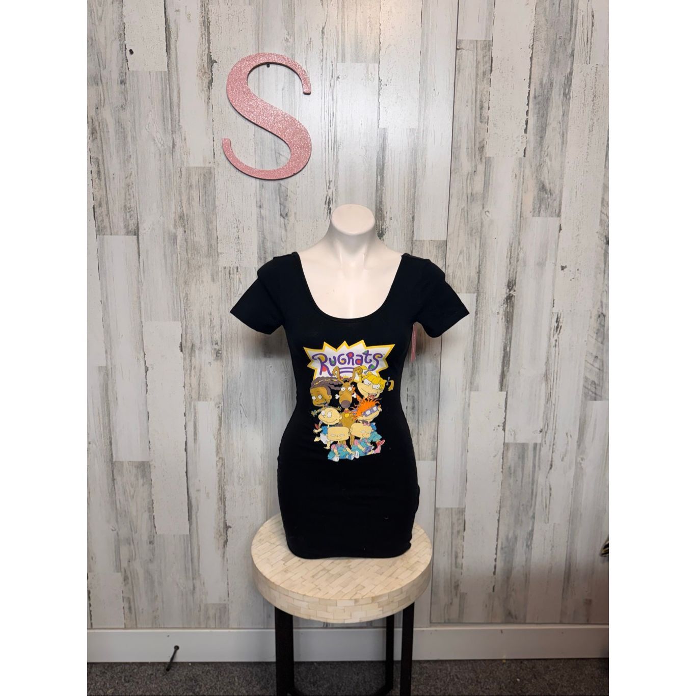 Nickelodeon Rugrats Bodycon Graphic Mini Dress Black Size Small Nickelodeon Tee Dress Size S / US 4 / IT 40 - 1 Thumbnail