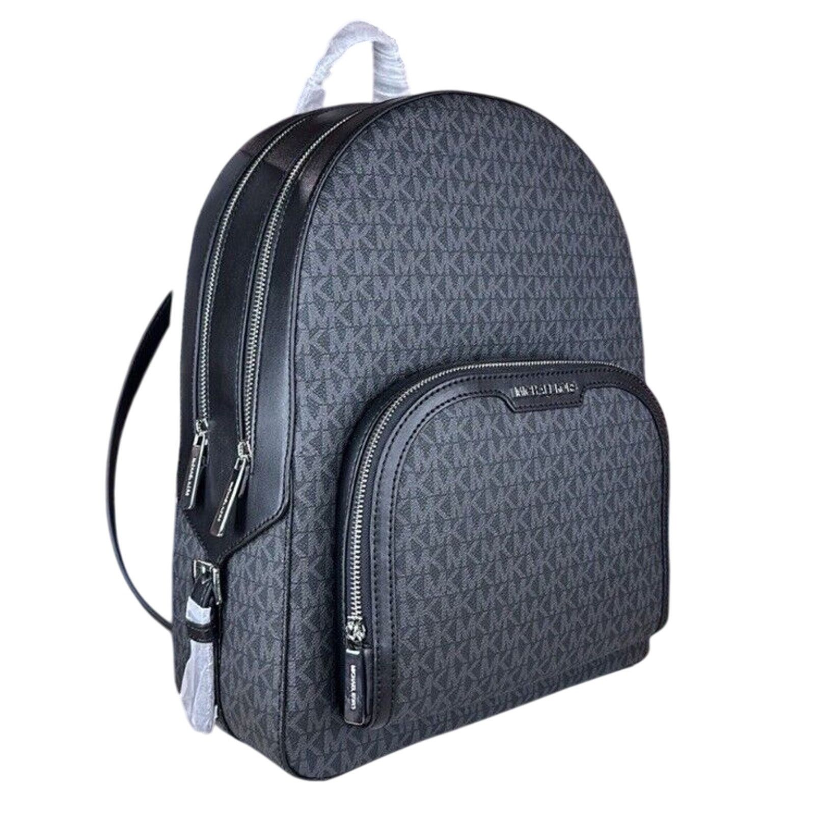 Michael Kors NWT Michael Kors Jaycee Large Backpack Logo MK Black Zip Size ONE SIZE - 4 Thumbnail