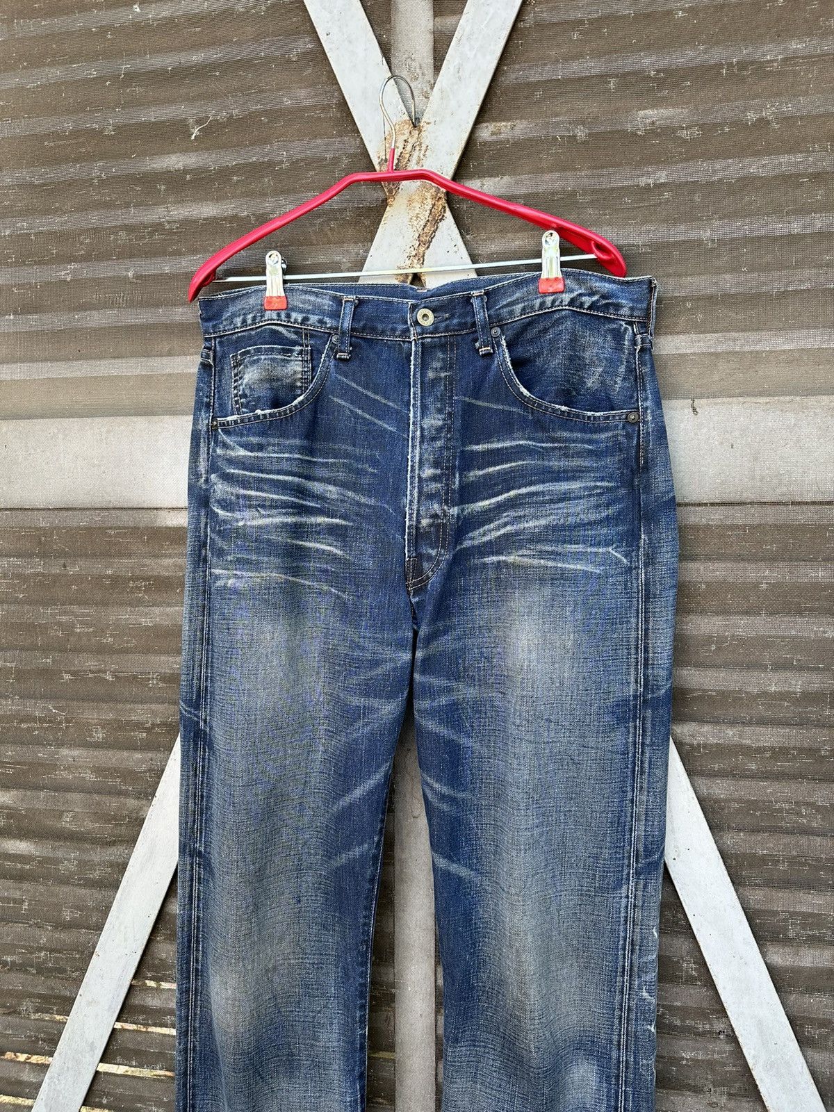 Levi's Vintage Clothing 👹Vintage Levis 501 Big E Washed Baggy Jeans Size US 34 / EU 50 - 8 Thumbnail