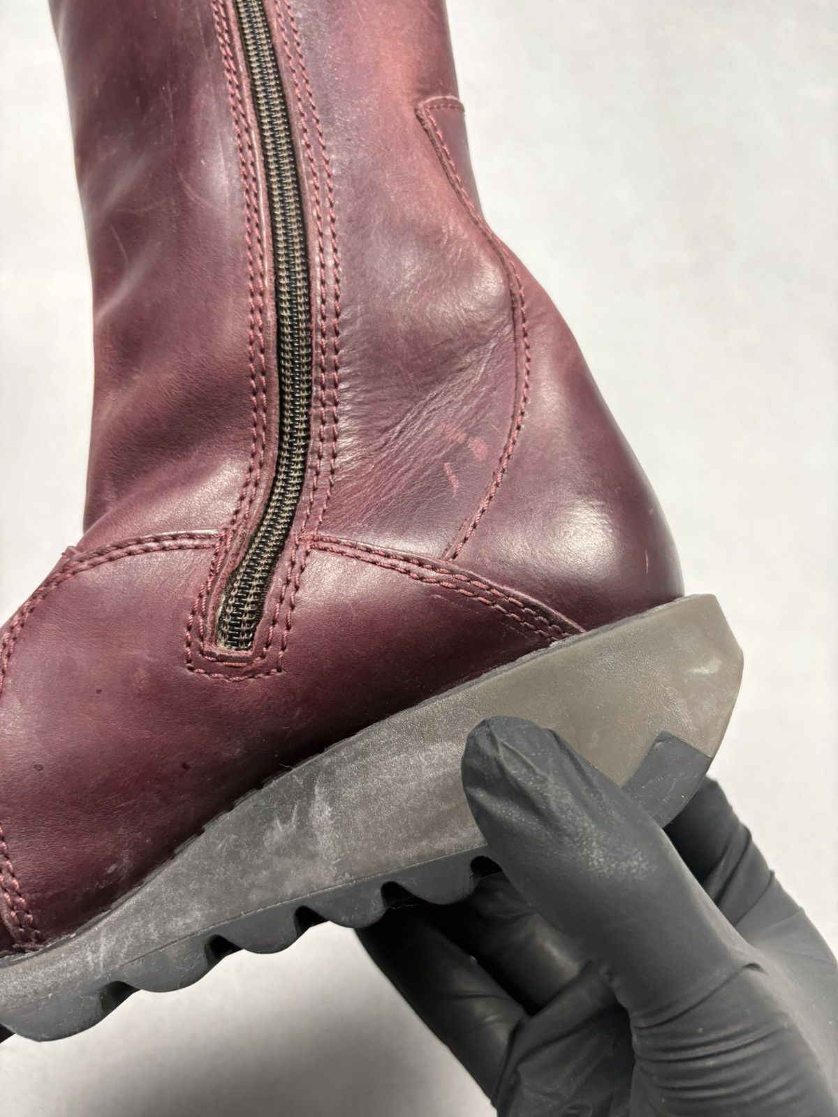 Fly London Fly London Mes II Leather Buckle Boots Burgundy Mid Calf 37 Size US 7 / IT 37 - 10 Thumbnail