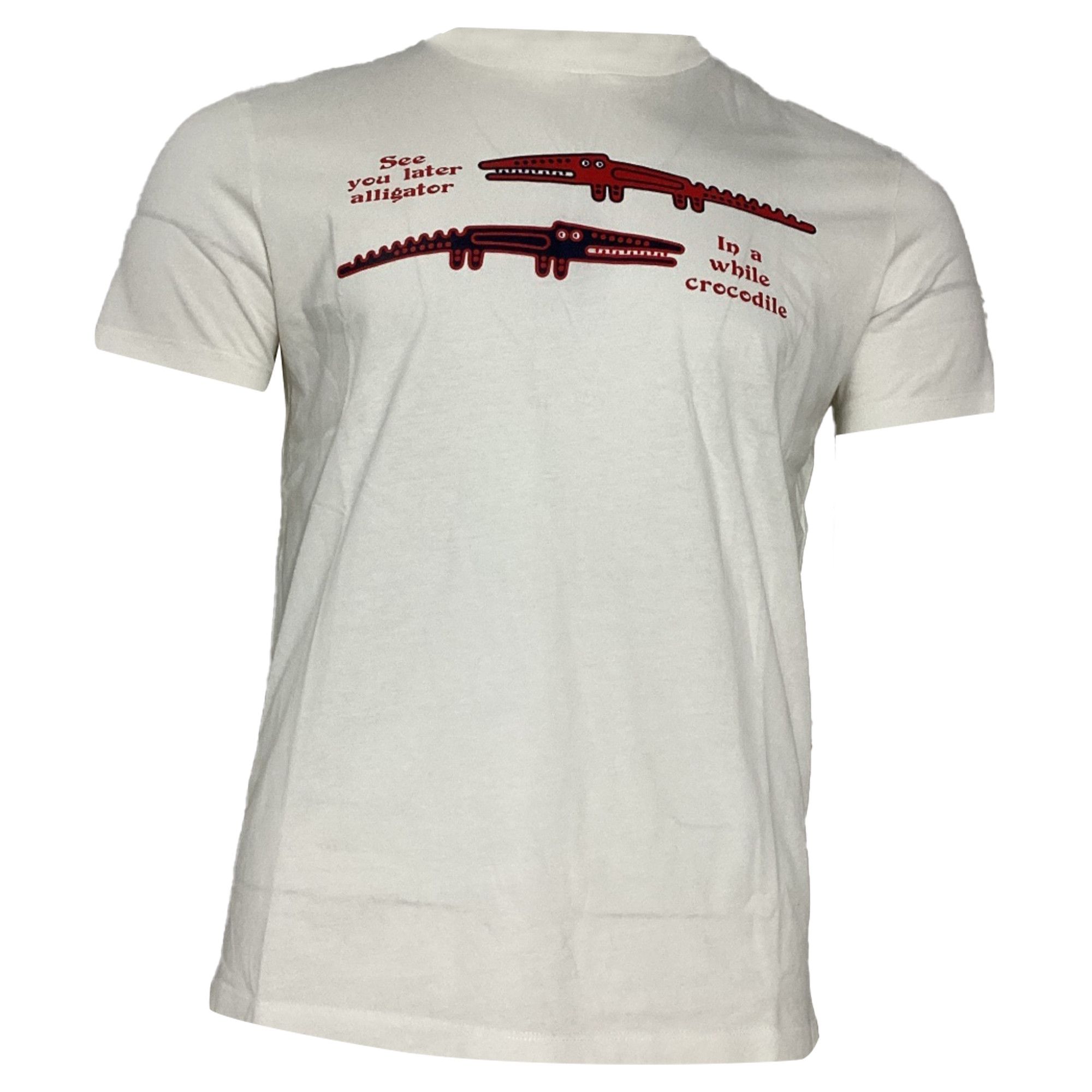 Moncler Moncler Aligator Crew-Neck T-Shirt in White Cotton Size US XXL / EU 58 / 5 - 1 Thumbnail