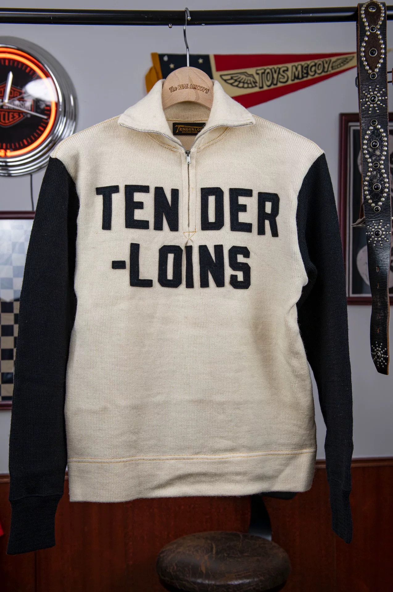 Tenderloin Stylish Zip Sweater with Contrast Sleeves Size US M / EU 48-50 / 2 - 1 Thumbnail