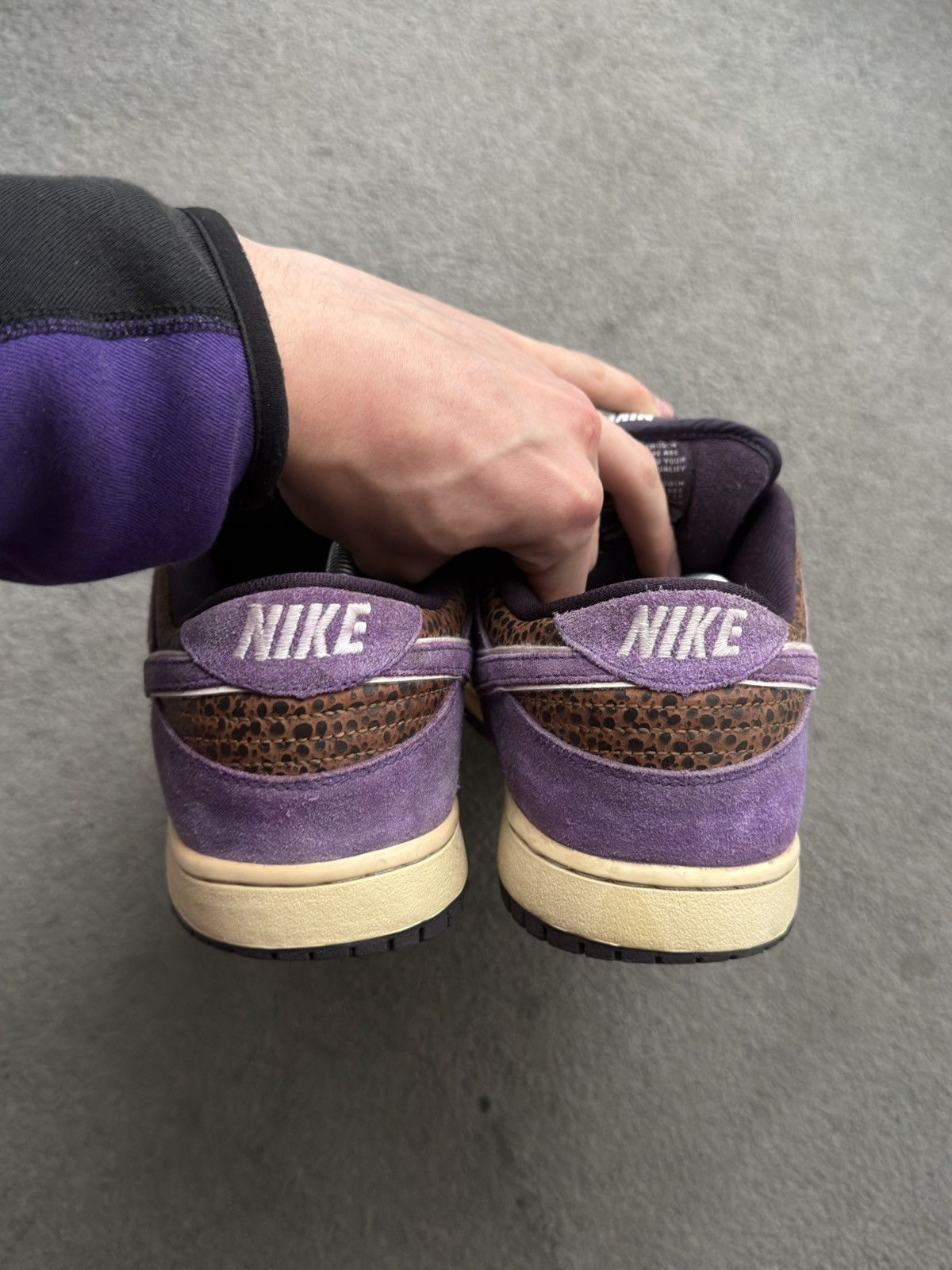 Nike SB Nike SB Dunk Low Purple Safari Vintage Release 2010 Size US 11 / EU 44 - 3 Thumbnail