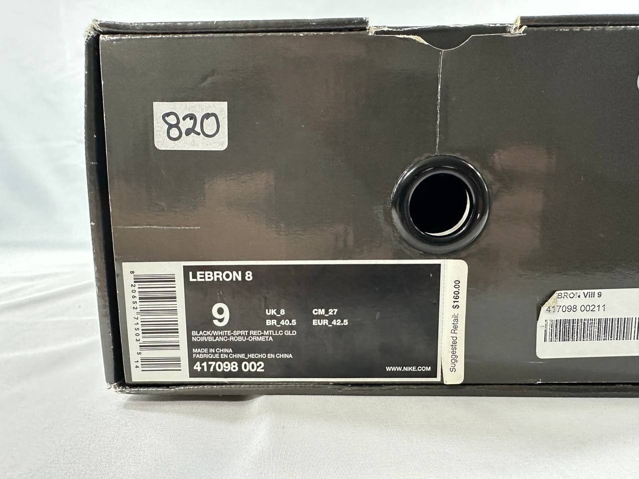 Nike Nike Lebron 8 Black White Varsity Red Bred 2010 Size US 9 / EU 42 - 9 Thumbnail