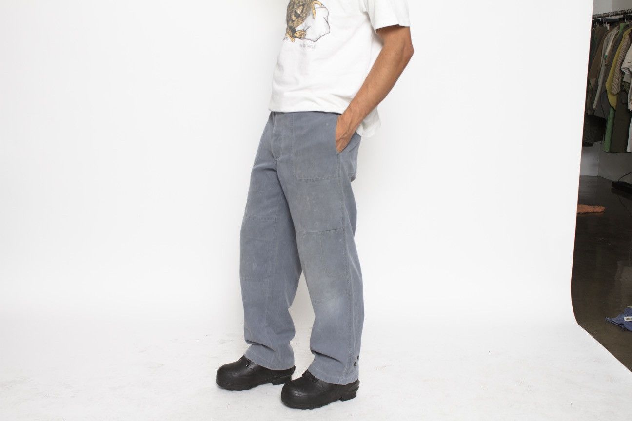 Vintage FADED BLUE FRENCH WORKWEAR PANTS WITH DOUBLE KNEE Size US 38 / EU 54 - 1 Thumbnail