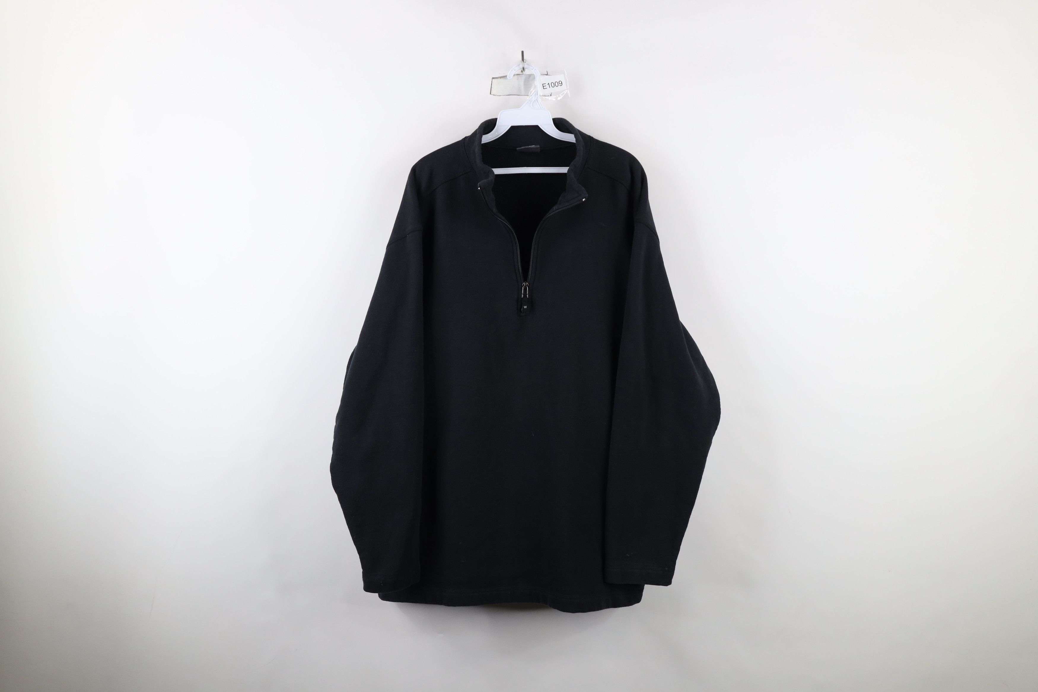 Vintage × Woolrich Woolen Mills Vintage 90s Woolrich Half Zip Pullover Sweatshirt Black Size US XXL / EU 58 / 5 - 1 Thumbnail