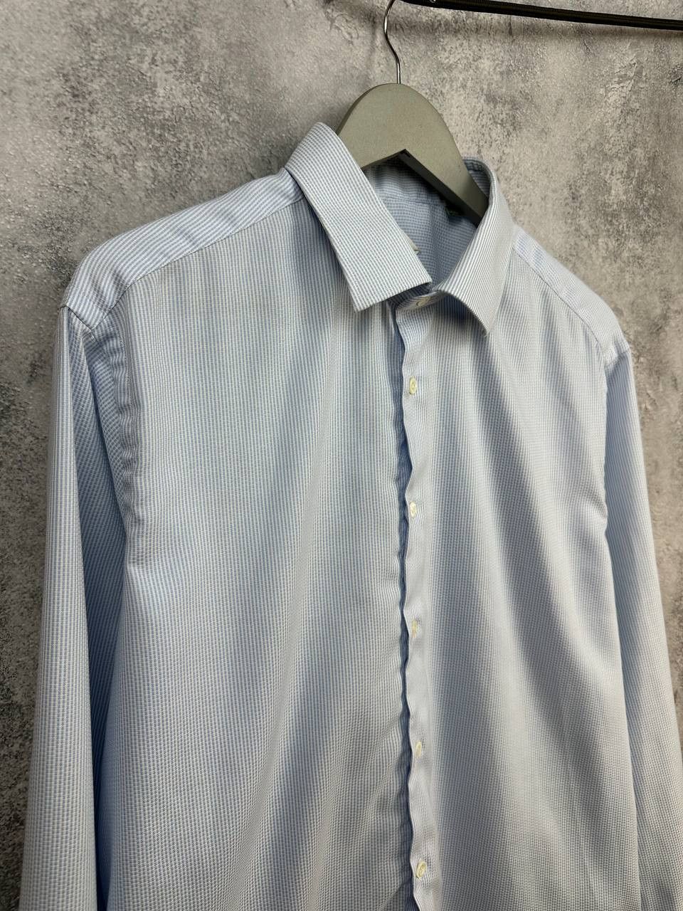 Pal Zileri Pal Zileri Luxury Cotton Poplin Striped Shirt Light Blue Size US XXL / EU 58 / 5 - 3 Thumbnail