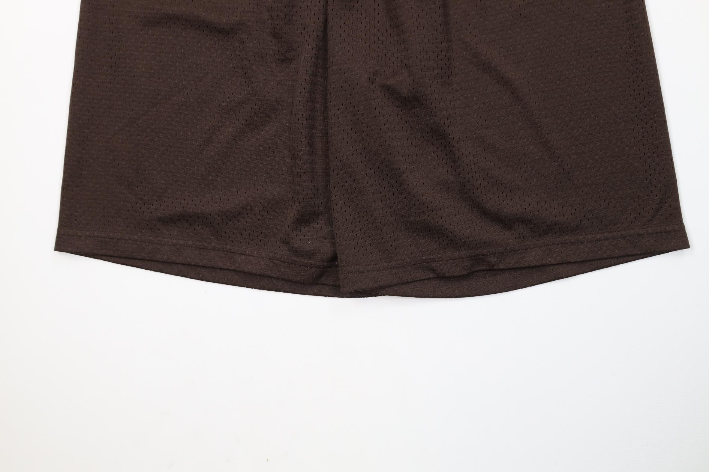 Vintage Vintage 90s Y2K Streetwear Mesh Above Knee Shorts Brown Size US 34 / EU 50 - 4 Thumbnail
