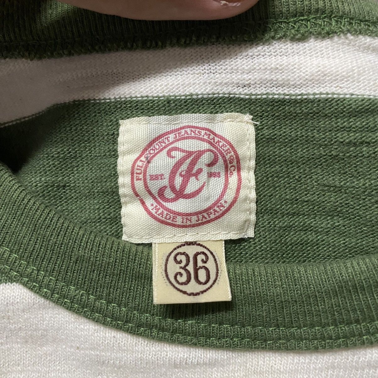 Full Count & Co. × Japanese Brand Vintage Full Count Green and White Stripes Pocket Tee Size US M / EU 48-50 / 2 - 4 Thumbnail