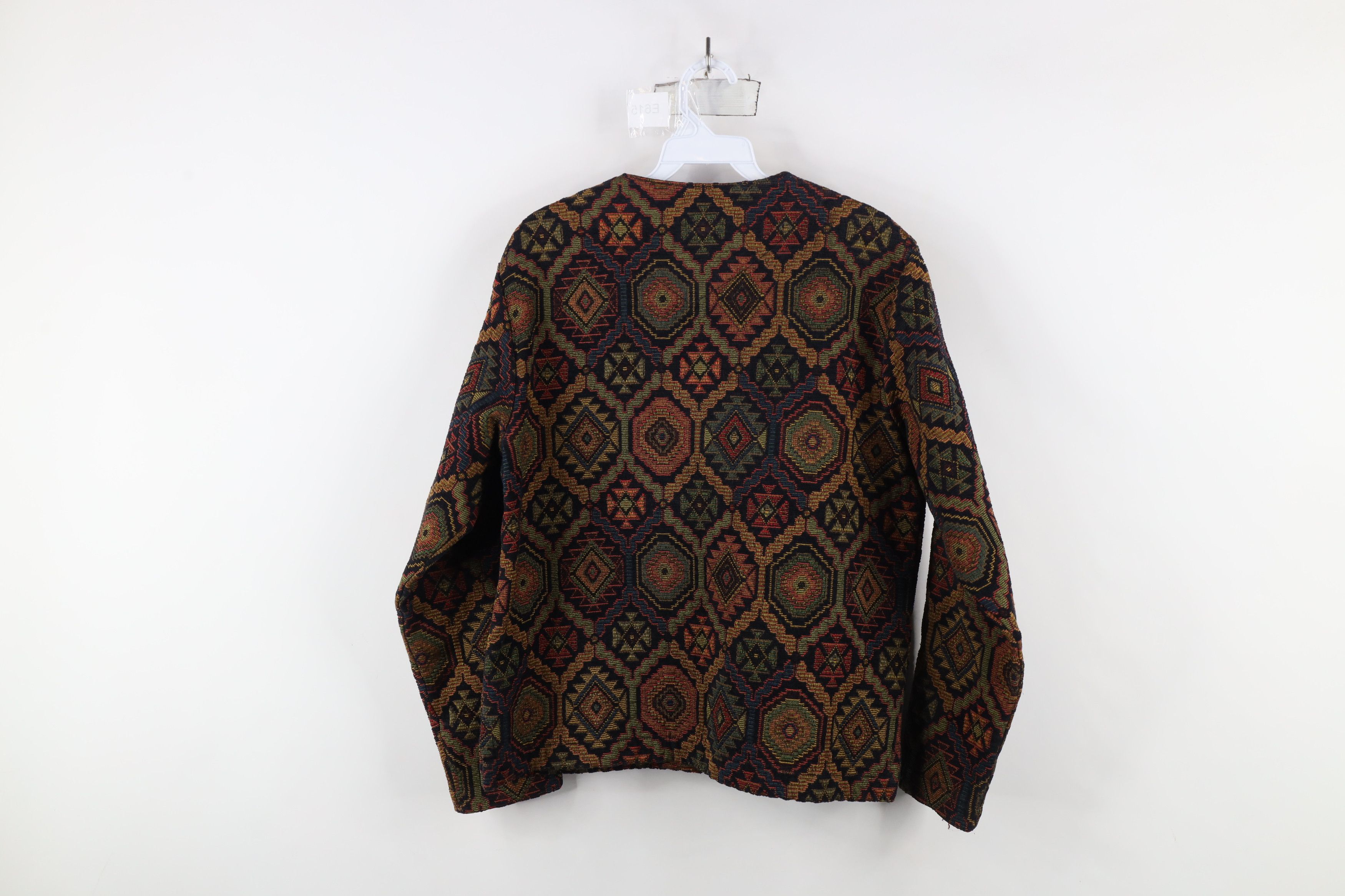 Vintage Vintage 90s Streetwear Southwestern Tapestry Button Jacket Size S / US 4 / IT 40 - 9 Thumbnail