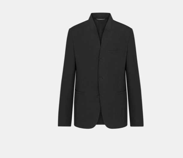 Dior o1w1db10425 493C214 Officer Collar Jacket in Black Size US S / EU 44-46 / 1 - 1 Thumbnail