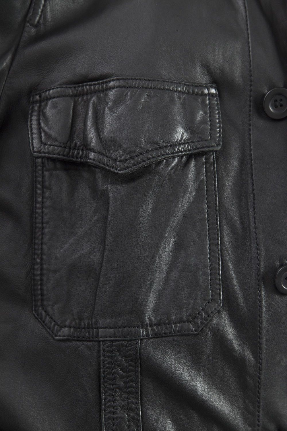 Rick Owens SS07 black leather shirt Size US S / EU 44-46 / 1 - 7 Thumbnail