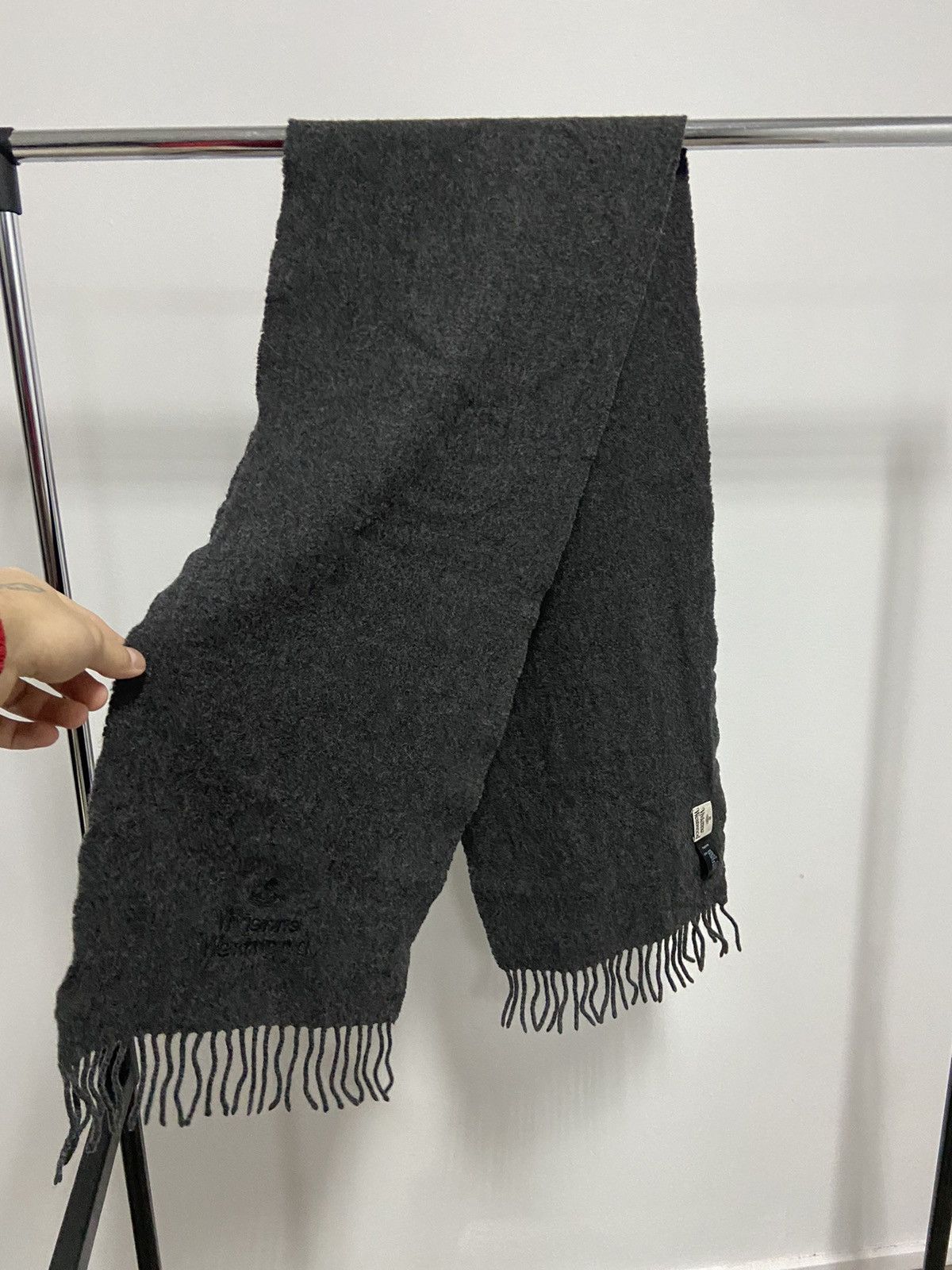 Vintage × Vivienne Westwood Vivienne Westwood scarf vintage logo wool Size ONE SIZE - 6 Thumbnail
