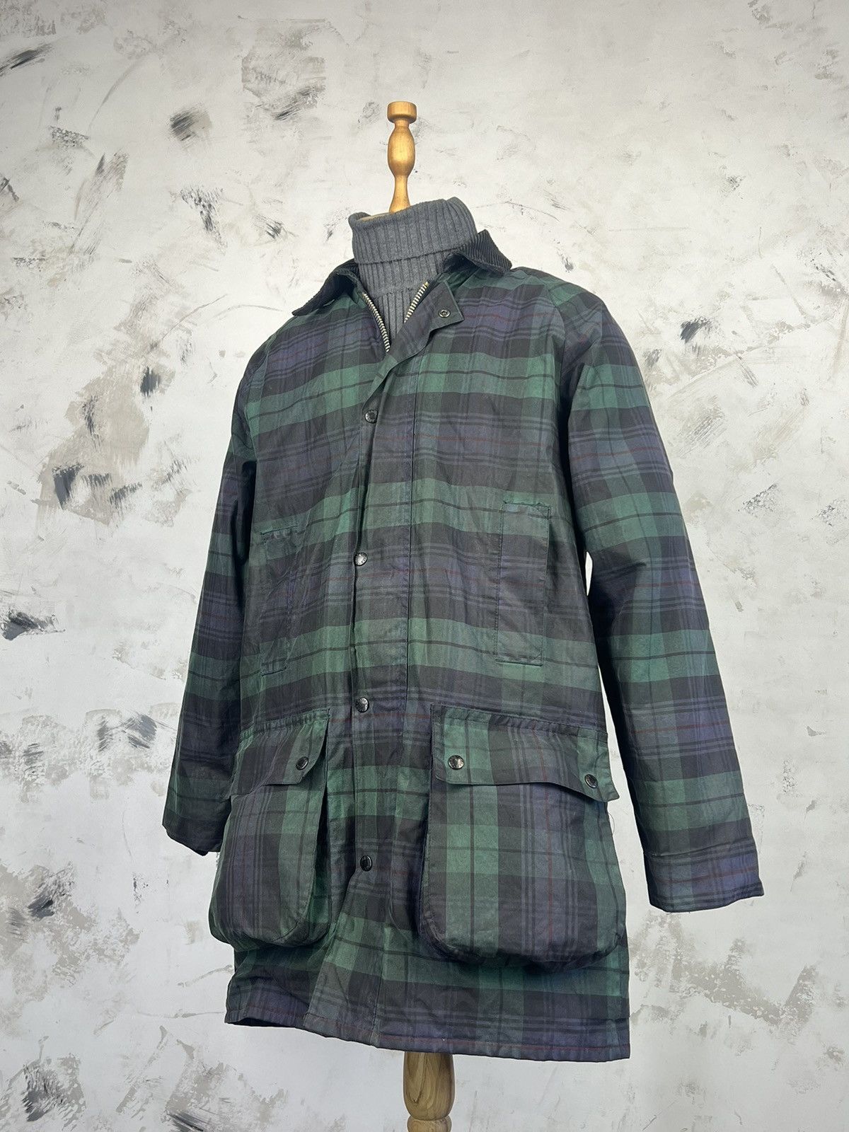 Vintage Vintage Caber Classics Plaid Waxed Jacket Size S - M Size US S / EU 44-46 / 1 - 1 Thumbnail