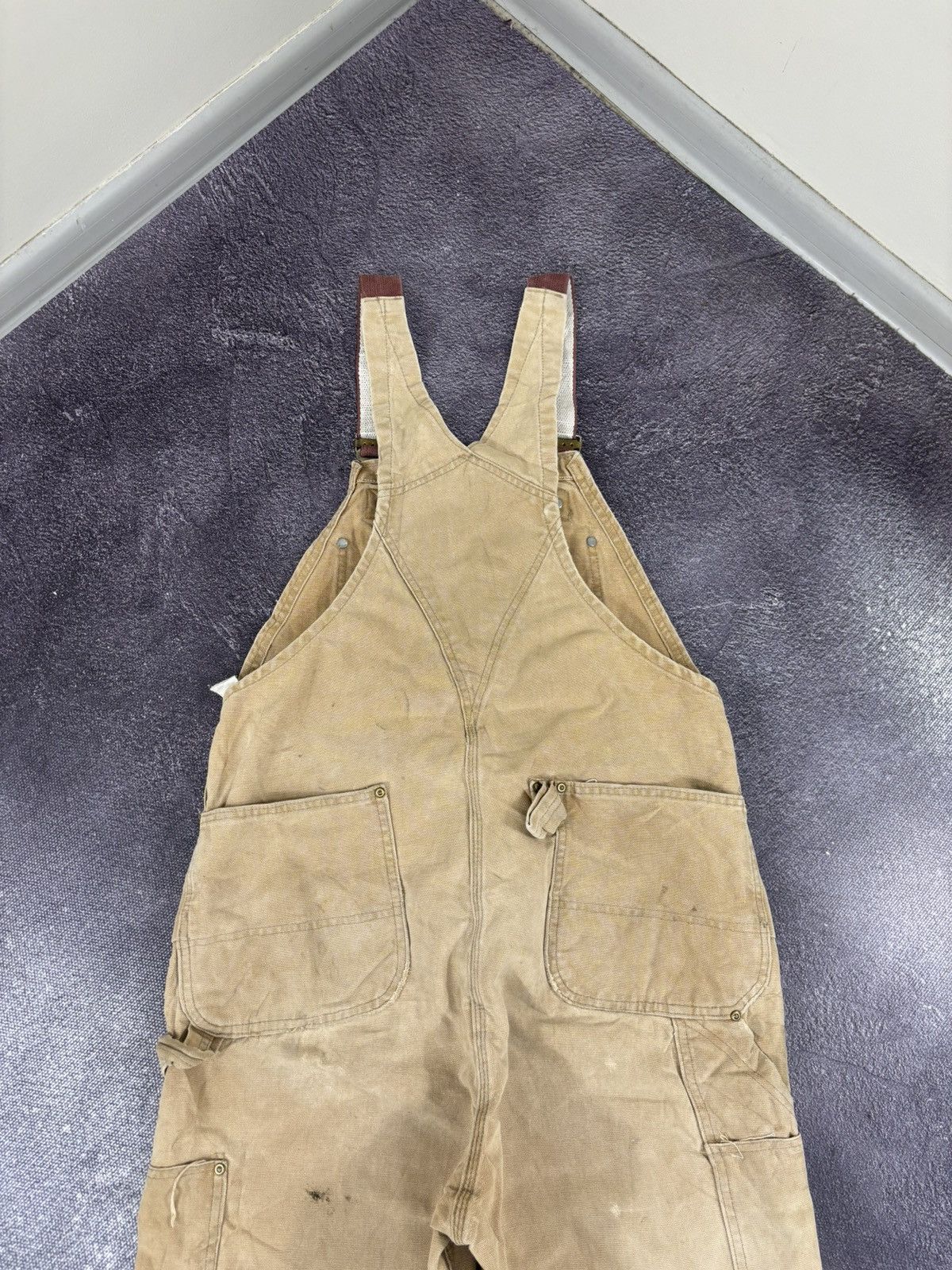 Carhartt Vintage 90s Carhartt Double Knee USA Faded Dungaree Overall Size US 34 / EU 50 - 19 Thumbnail