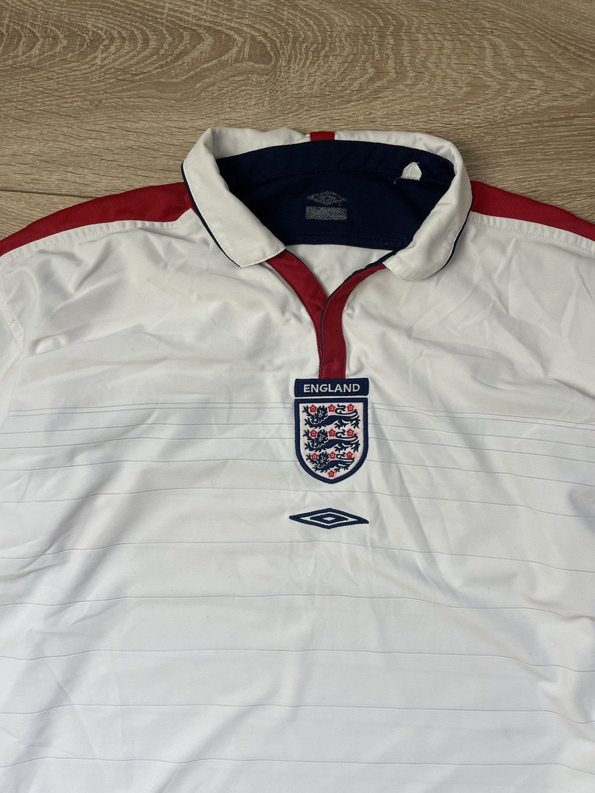 Umbro ENGLAND UMBRO 2003/2005 VINTAGE FOOTBALL SOCCER HOME JERSEY Size US XXL / EU 58 / 5 - 3 Thumbnail