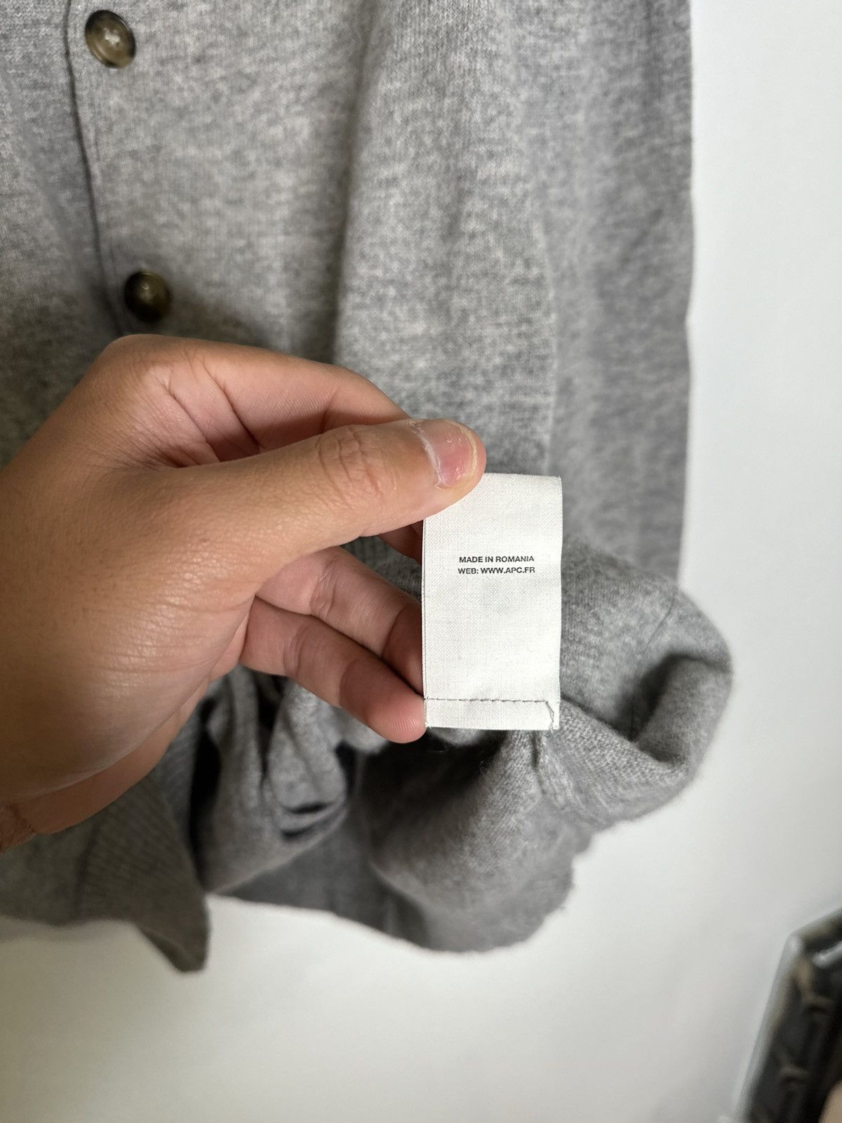 A.P.C. Grey Cashmere Blend Cardigan Size US XL / EU 56 / 4 - 7 Thumbnail