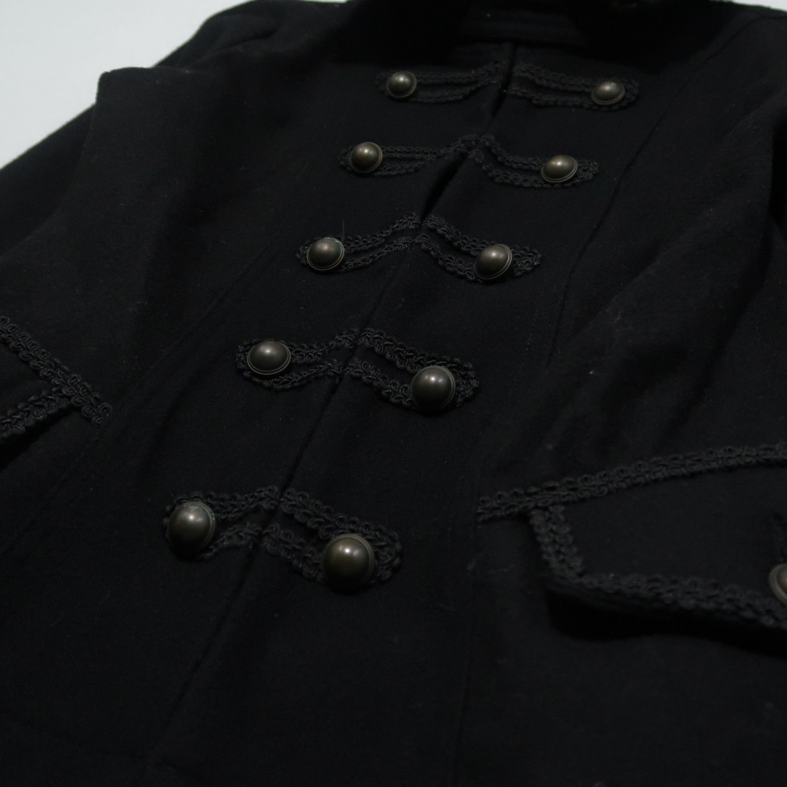 14th Addiction 2000s PPFM - Napoleon Wool Jacket Detachable Fur Size US S / EU 44-46 / 1 - 7 Thumbnail