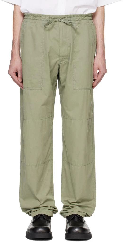 Bottega Veneta o1loc1c0426 794140 Light Cotton Twill Trousers in Green Size US 30 / EU 46 - 1 Thumbnail
