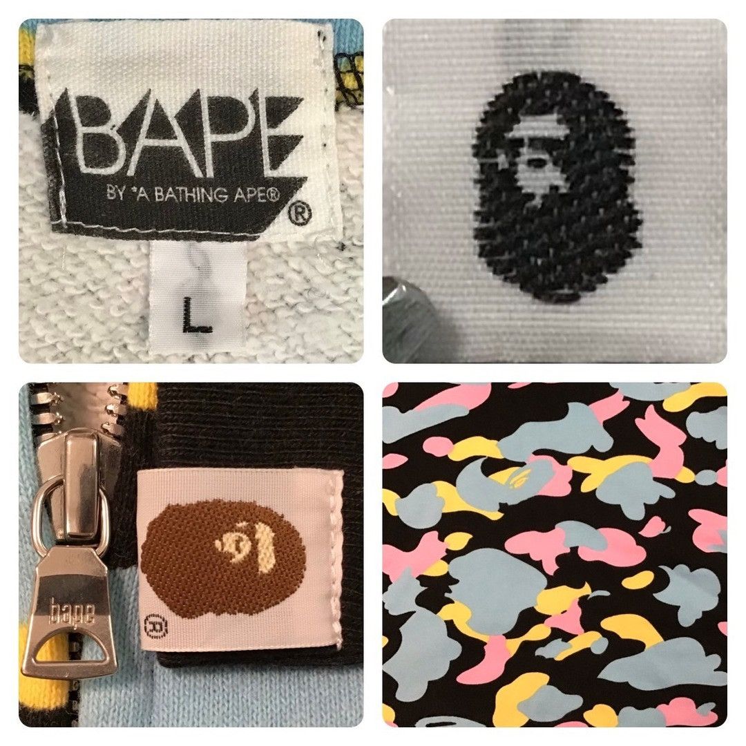 Bape BAPE cotton candy camo full zip hoodie multi camo NIGO APE Size US L / EU 52-54 / 3 - 6 Thumbnail